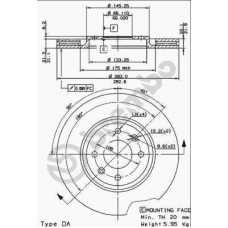 09.5730.10 BREMBO Тормозной диск