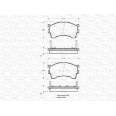 363702160580 MAGNETI MARELLI Комплект тормозных колодок, дисковый тормоз