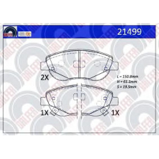 21499 GALFER Комплект тормозных колодок, дисковый тормоз