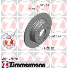 400.1420.20 ZIMMERMANN Тормозной диск