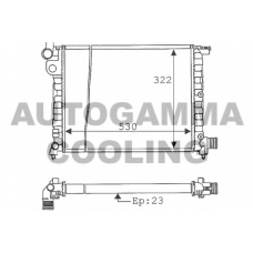 100736 AUTOGAMMA Радиатор, охлаждение двигателя