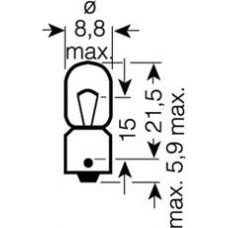 3860 OSRAM Лампа накаливания, oсвещение салона; Лампа накалив