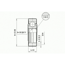 CW.041 STATIM Шарнирный комплект, приводной вал