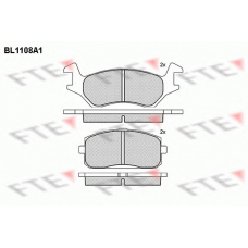 BL1108A1 FTE Комплект тормозных колодок, дисковый тормоз