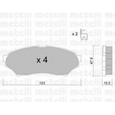 22-0397-0 METELLI Комплект тормозных колодок, дисковый тормоз