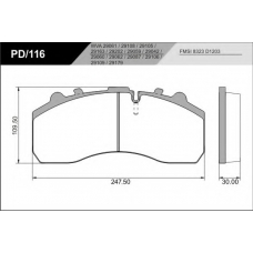 PD/116-K21_HD PRO FRAS-LE Комплект тормозных колодок, дисковый тормоз