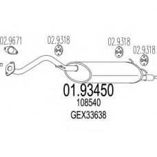 01.93450 MTS Глушитель выхлопных газов конечный