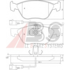 P 23 077 ABS Комплект тормозных колодок, дисковый тормоз