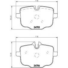 8DB 355 014-361 HELLA PAGID Комплект тормозных колодок, дисковый тормоз