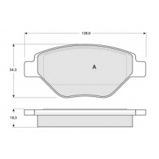 PF1353 PROCODIS FRANCE Комплект тормозных колодок, дисковый тормоз