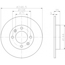 8DD 355 108-391 HELLA PAGID Тормозной диск