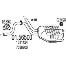 01.56500 MTS Средний глушитель выхлопных газов