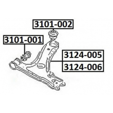 3101-001 ASVA Подвеска, рычаг независимой подвески колеса