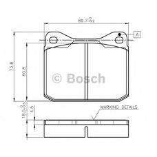 0 986 TB2 474 BOSCH Комплект тормозных колодок, дисковый тормоз