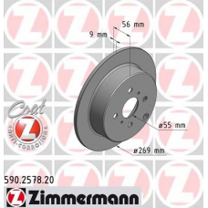 590.2578.20 ZIMMERMANN Тормозной диск