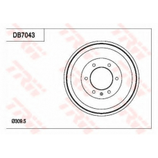 DB7043 TRW Тормозной барабан