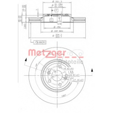 25041 V METZGER Тормозной диск