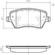 K626600 Vema Комплект тормозных колодок, дисковый тормоз