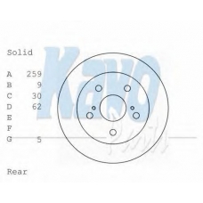 BR-9452 KAVO PARTS Тормозной диск