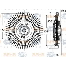 8MV 376 758-441 HELLA Сцепление, вентилятор радиатора