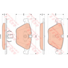 GDB1854 TRW Комплект тормозных колодок, дисковый тормоз