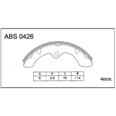 ABS0426 Allied Nippon Колодки барабанные