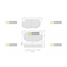 BD S020 STARLINE Комплект тормозных колодок, дисковый тормоз