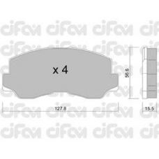 822-112-0 CIFAM Комплект тормозных колодок, дисковый тормоз