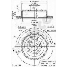 BS 8262 BRECO Тормозной диск