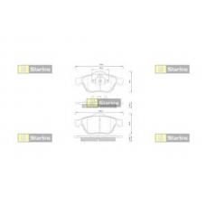 BD S825P STARLINE Комплект тормозных колодок, дисковый тормоз