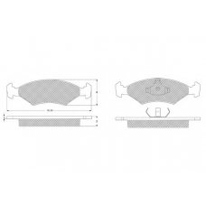 PF1028 PROCODIS FRANCE Комплект тормозных колодок, дисковый тормоз