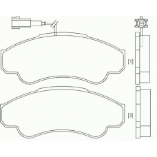 P 23 092 BREMBO Комплект тормозных колодок, дисковый тормоз