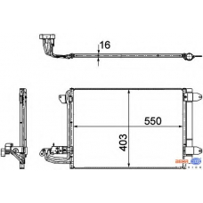 8FC 351 301-041 HELLA Конденсатор, кондиционер