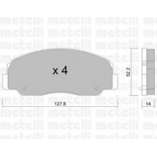 22-0101-0 METELLI Комплект тормозных колодок, дисковый тормоз