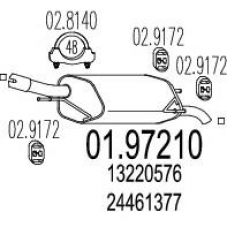 01.97210 MTS Глушитель выхлопных газов конечный