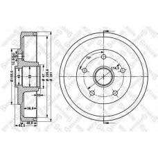 6025-3210-SX STELLOX Тормозной барабан