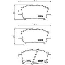 8DB 355 010-901 HELLA Комплект тормозных колодок, дисковый тормоз