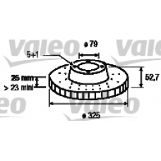 186731 VALEO Тормозной диск