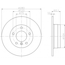 8DD 355 102-591 HELLA PAGID Тормозной диск