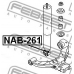 NAB-261 FEBEST Втулка, амортизатор