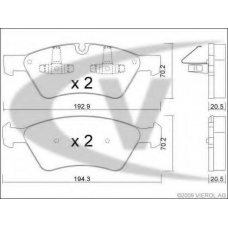 V30-8209 VEMO/VAICO Комплект тормозных колодок, дисковый тормоз