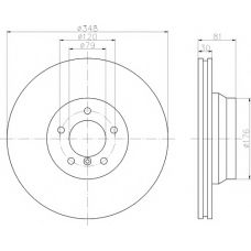 8DD 355 109-981 HELLA PAGID Тормозной диск