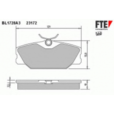 BL1728A3 FTE Комплект тормозных колодок, дисковый тормоз