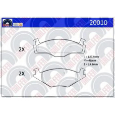 20010 GALFER Комплект тормозных колодок, дисковый тормоз