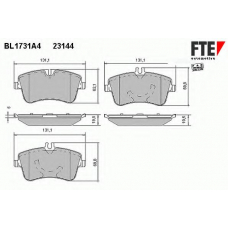 BL1731A4 FTE Комплект тормозных колодок, дисковый тормоз