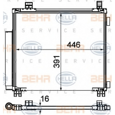 8FC 351 310-211 HELLA Конденсатор, кондиционер