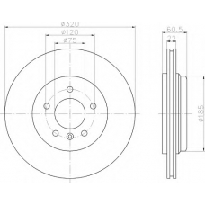 8DD 355 122-101 HELLA Тормозной диск