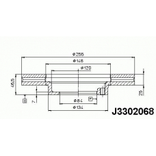 J3302068 NIPPARTS Тормозной диск