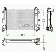 DRM25014 DENSO Радиатор, охлаждение двигателя
