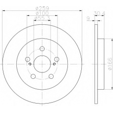 8DD 355 116-901 HELLA Тормозной диск